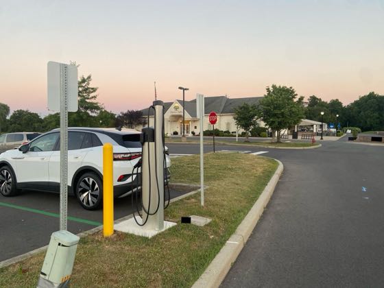 EV charger at Mercer Oaks Golf Course & Catering