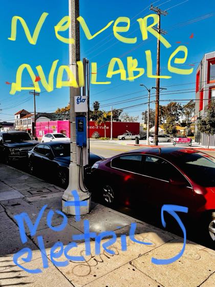 EV charger at W Adams Blvd & S Dunsmuir Ave Parking