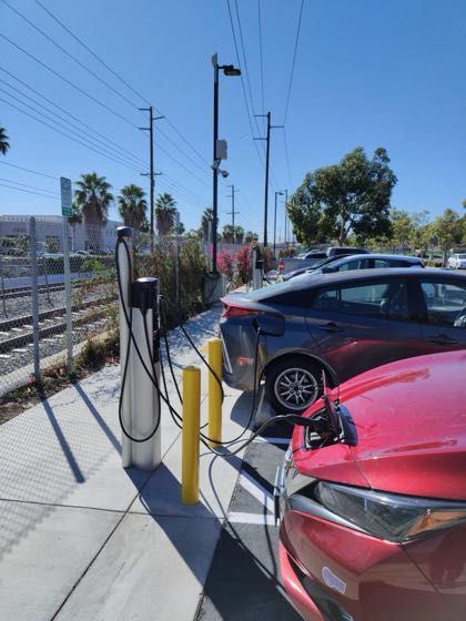 EV charger at Laguna Niguel / Mission Viejo Metrolink Station