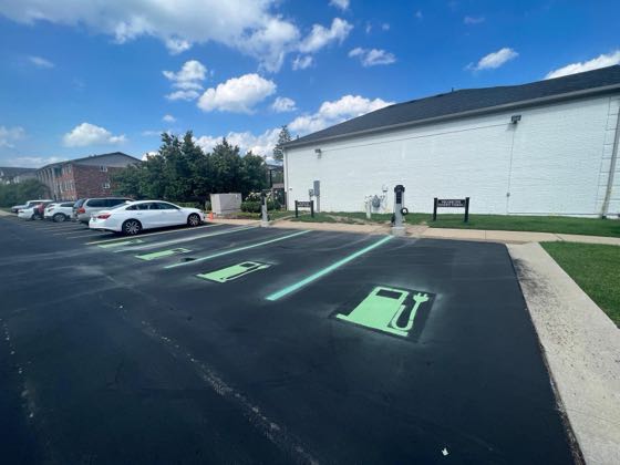 EV charger at Woodbury Gardens Apartments & Townhomes