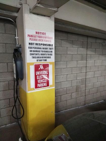 EV charger at Marriott Riverside