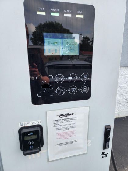 EV charger at Phillips Chevrolet of Lansing