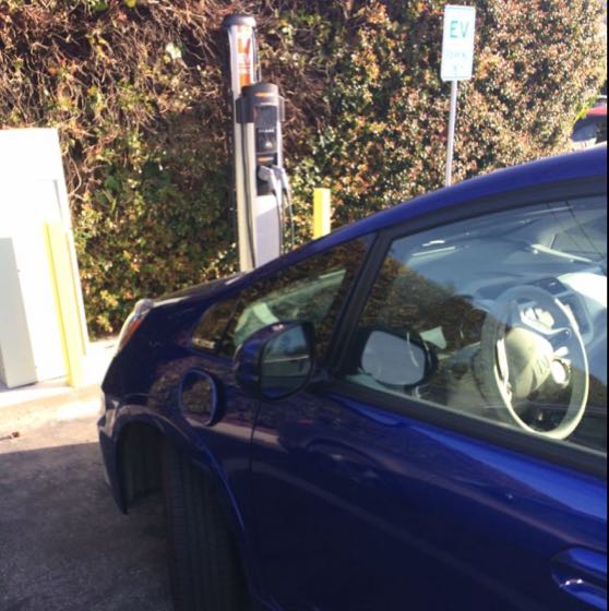 EV charger at Peabody Elementary School