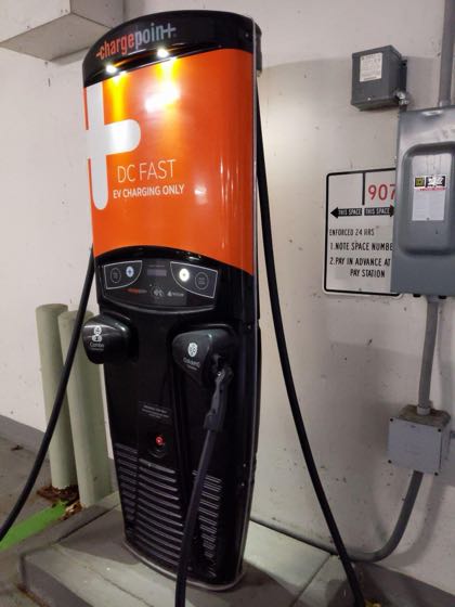 EV charger at UWM - EMS Garage