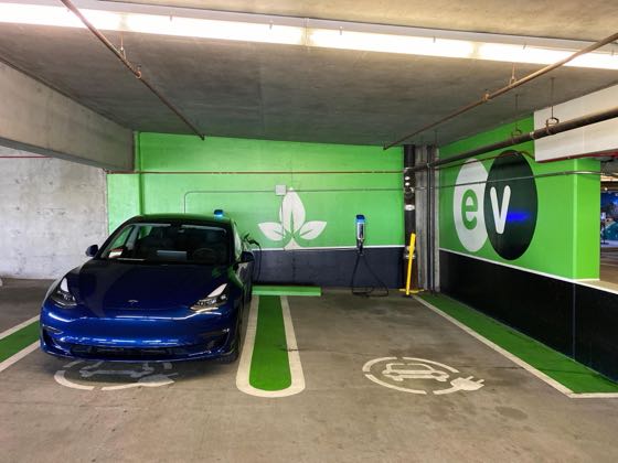 EV charger at LAZ Parking