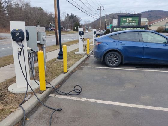 EV charger at Le Creuset Log Jam Outlet Store