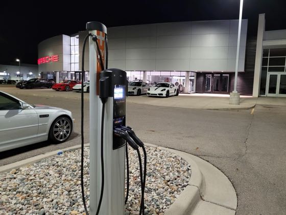 EV charger at BMW/Porsche of Okemos