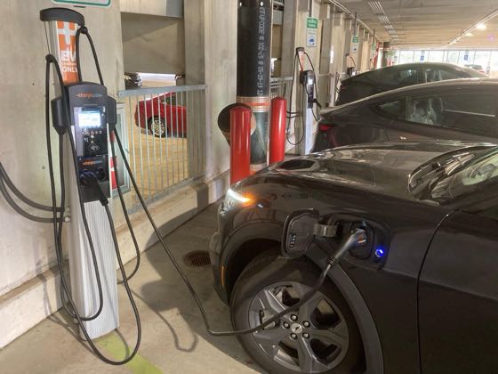 EV charger at University of Houston - East Parking Garage