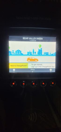 EV charger at BEAR VALLEY MESA