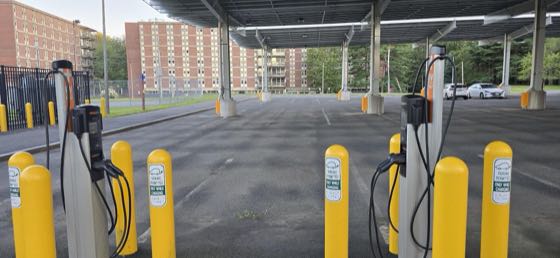 EV charger at UMass - Lot 49