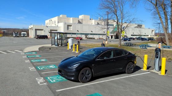 EV charger at Baystate Medical Center - Parking Lot N