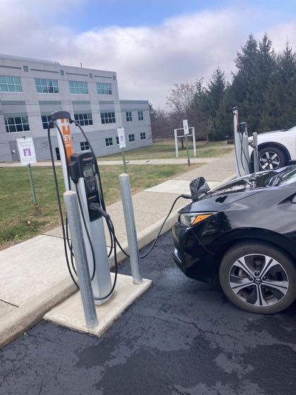 EV charger at Goshen EV Pavillion