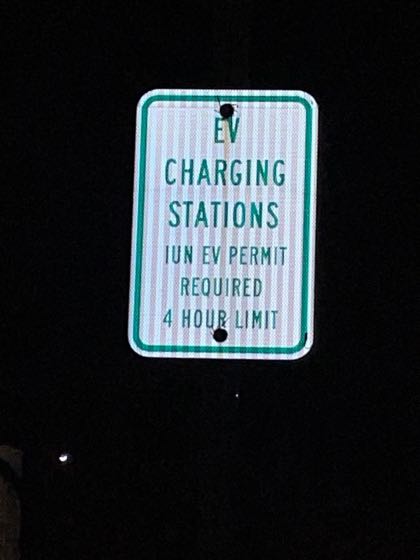 EV charger at Indiana University Northwest - Bookstore