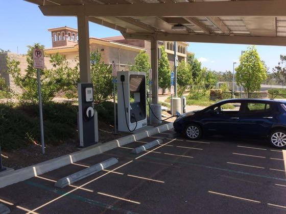 EV charger at Del Lago Park & Ride