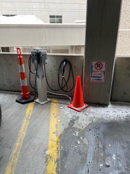 EV charger at Elkhart General Hospital