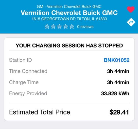 EV charger at Vermilion Chevrolet GMC