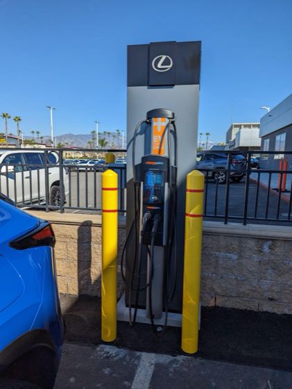 EV charger at Longo Lexus