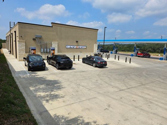 EV charger at Big's Gas Station (60kW max)
