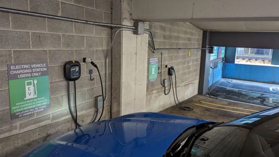 EV charger at Lake & Franklin Self Park