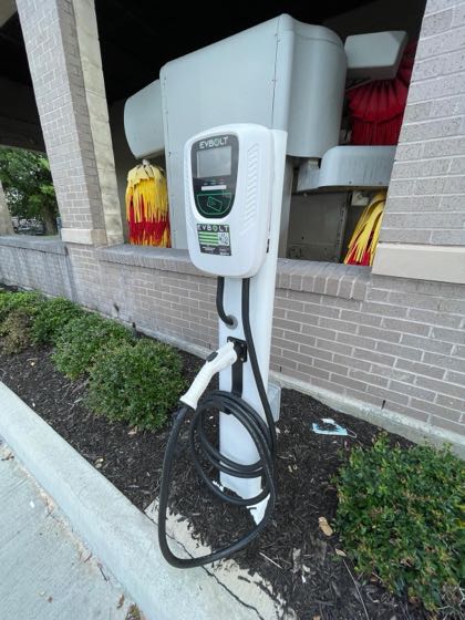 EV charger at Shell Gas Station-King Fuels