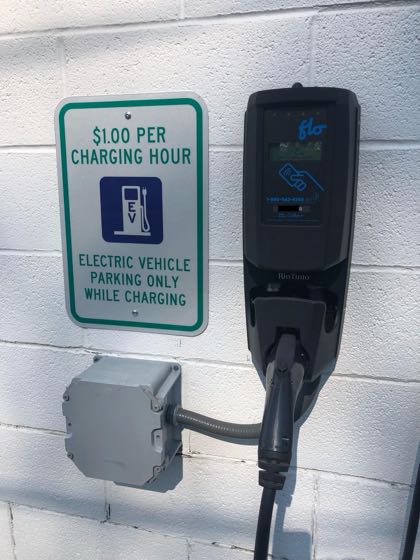 EV charger at Hatchet Hardware Wynantskill