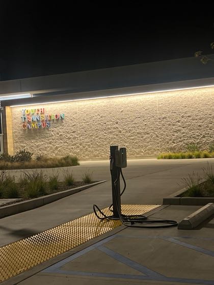 EV charger at Youth Transition Center