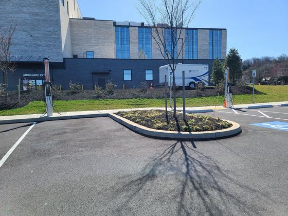 EV charger at Penn State Health Lancaster Medical Center - West Lot