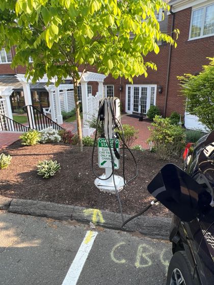 EV charger at The Simsbury Inn