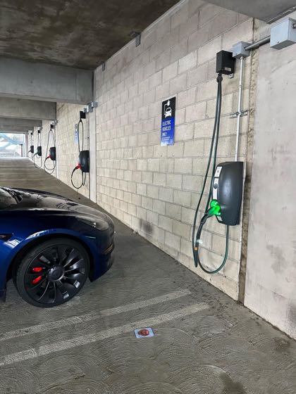 EV charger at Expo/Sepulveda Station Park and Ride