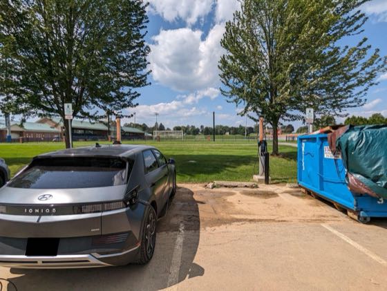 EV charger at Bucknell University - Emmitt Field at Holmes Stadium