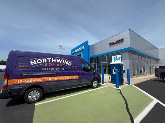 EV charger at Wheelers Chevy Buick GMC of Wisconsin Rapids