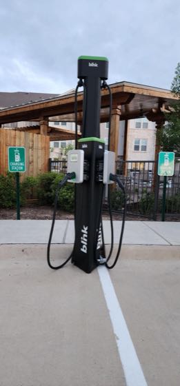 EV charger at Lakeview at Westpark
