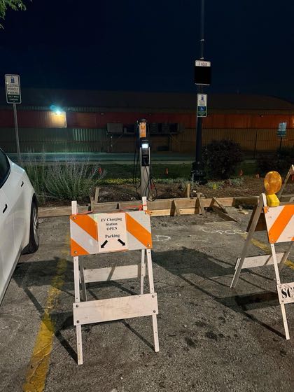 EV charger at 4830 Oakton St Parking Lot
