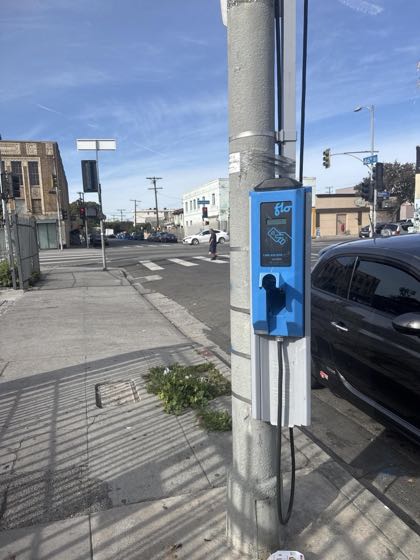 EV charger at W 46th St & S Broadway Parking