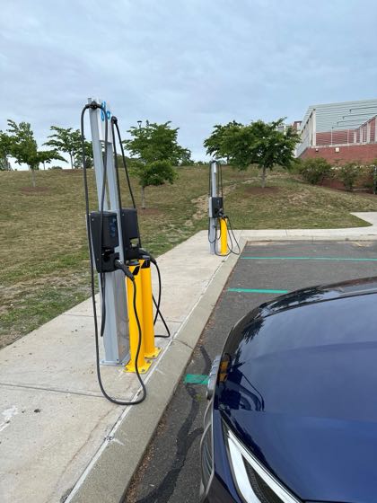 EV charger at Guilford High School