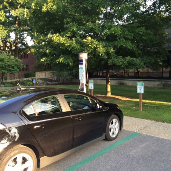 EV charger at Skidmore College - Palamountain