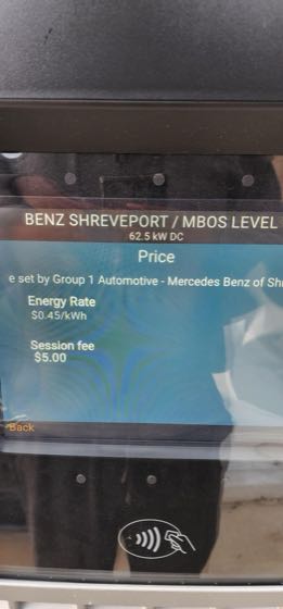 EV charger at Mercedes Benz of Shreveport