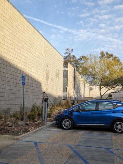 EV charger at Pomona College - Seaver Sciences Parking Lot