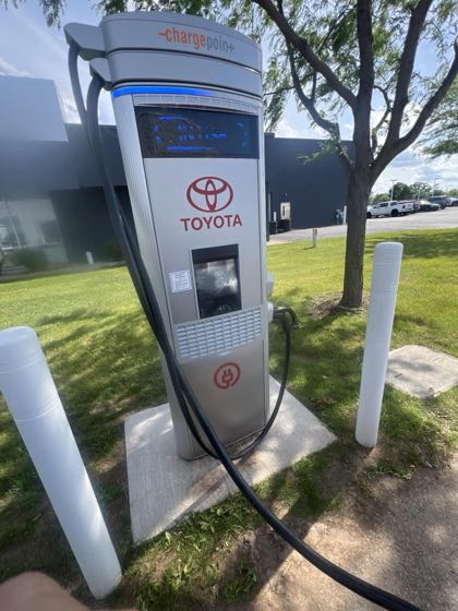EV charger at Bergstrom Toyota