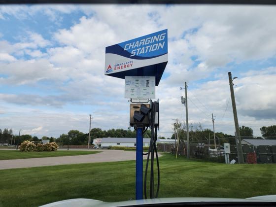 EV charger at Great Lakes Energy Co-Op Scottville (1)
