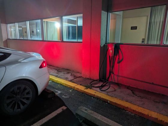 EV charger at Red Carpet Inn & Suites