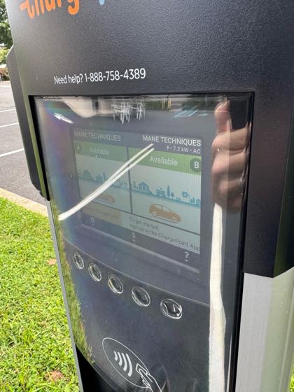 EV charger at Mane Techniques
