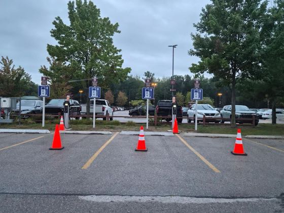 EV charger at Cherry Capital Airport - TVC Short Term Parking