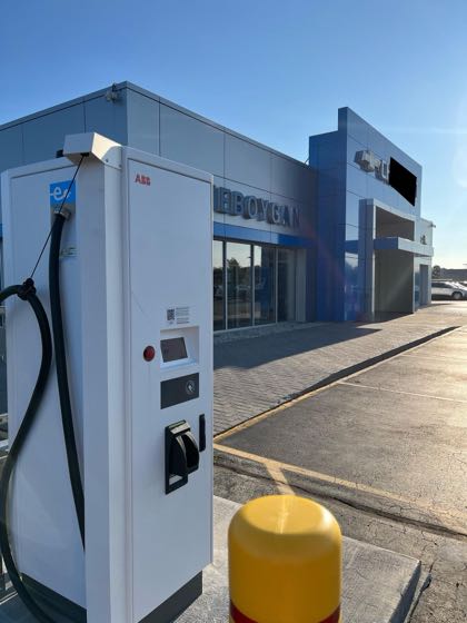 EV charger at Sheboygan Cadillac