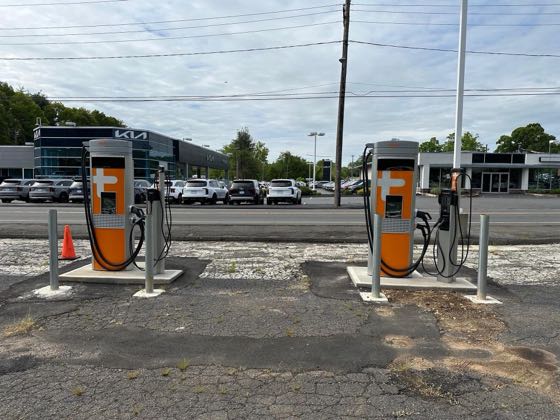 EV charger at Crowley Kia/Chrysler