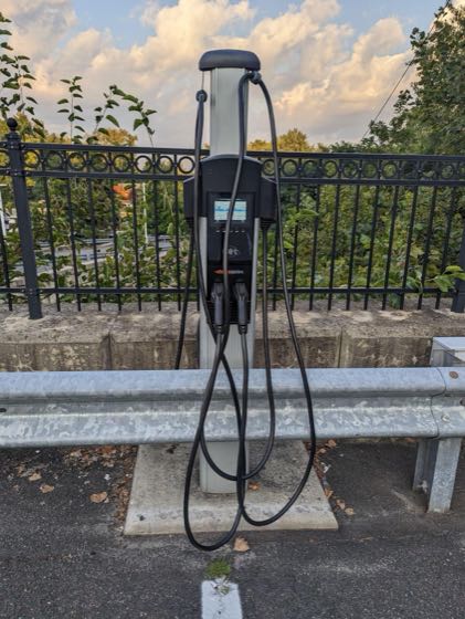 EV charger at BMW of West Springfield