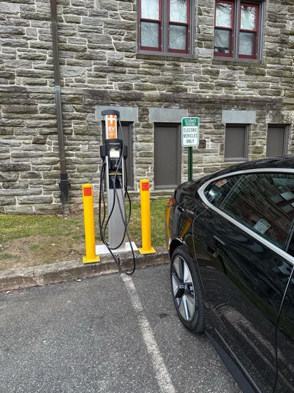 EV charger at Bryn Mawr College - Radnor Hall