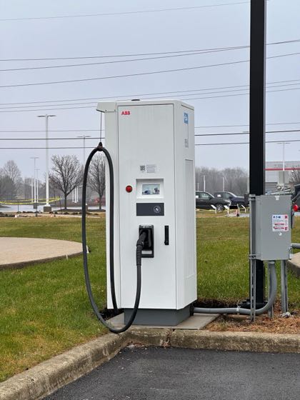 EV charger at Cadillac of Naperville