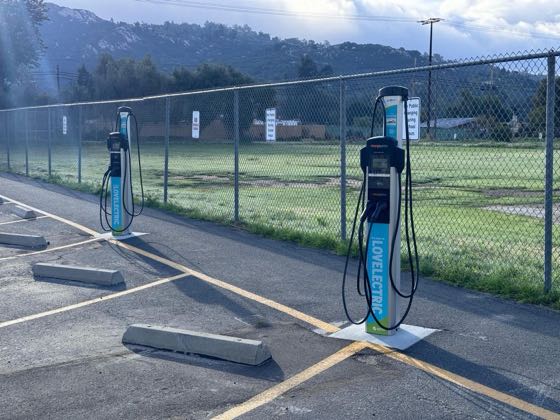 EV charger at Vallecitos Elementary School