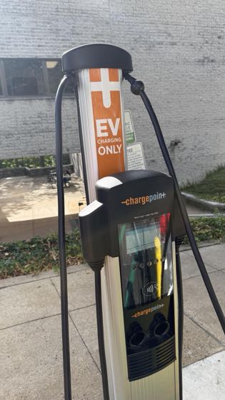 EV charger at Penn State Abington - Lot M